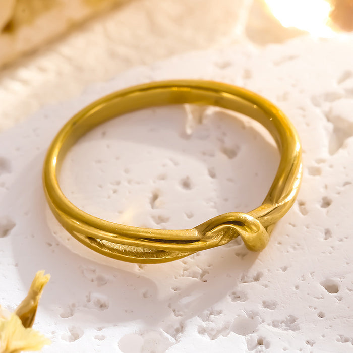 Wholesale stainless steel knotted open rings - wallojewerly 