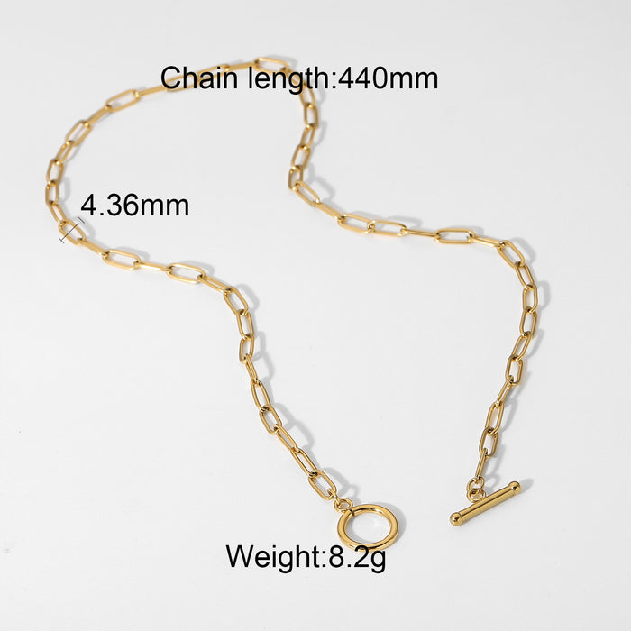 Gold-Plated Layered Necklace with Minimalist Design - Women's Fashion Choker