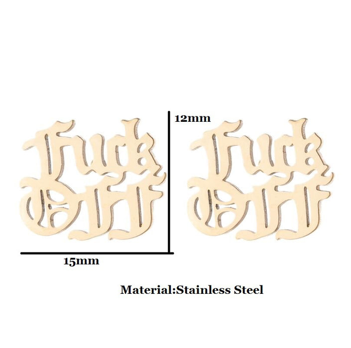 Pendientes de acero inoxidable con forma de fresa y manzana: joyas asimétricas y divertidas con forma de fruta