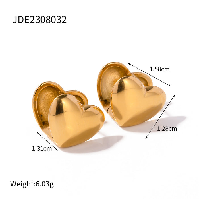 18K Gold Stainless Steel Vintage Minimalist Earrings - High-End Titanium Steel Jewelry
