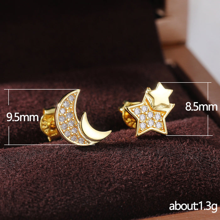 Star and moon earrings creative earrings for women