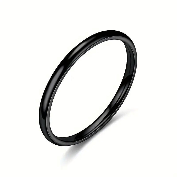 Korean style simple arc full finger ring for men