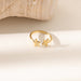 Wholesale non-fading stainless steel titanium steel gemstone diamond open rings - wallojewerly 