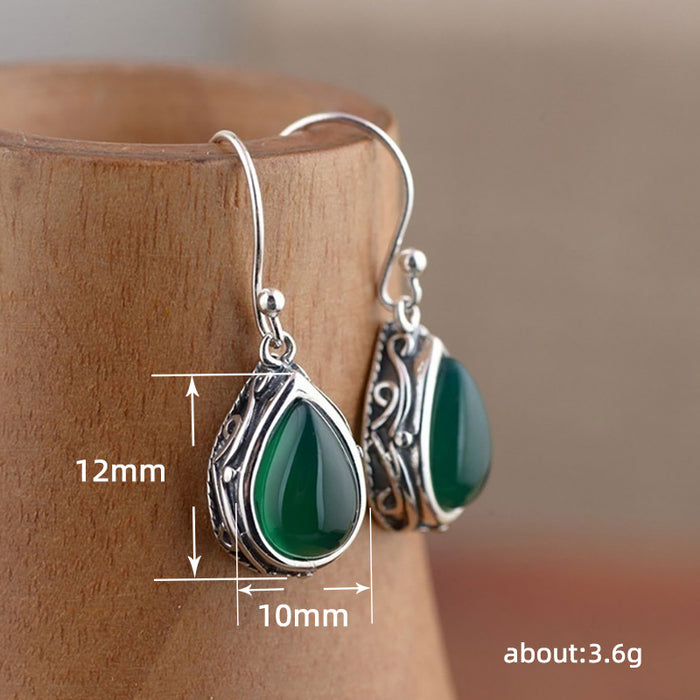 Teardrop-shaped vintage earrings