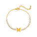 Stainless steel gold-plated four-leaf clover bracelet （Minimo de compra 2） - wallojewerly 