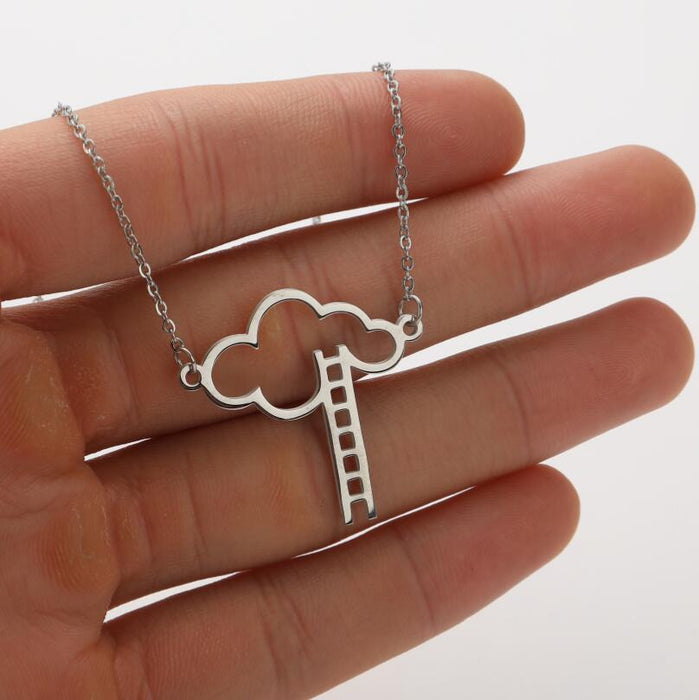 Cloud and Ladder Pendant Necklace - Unique and Stylish Jewelry for Women