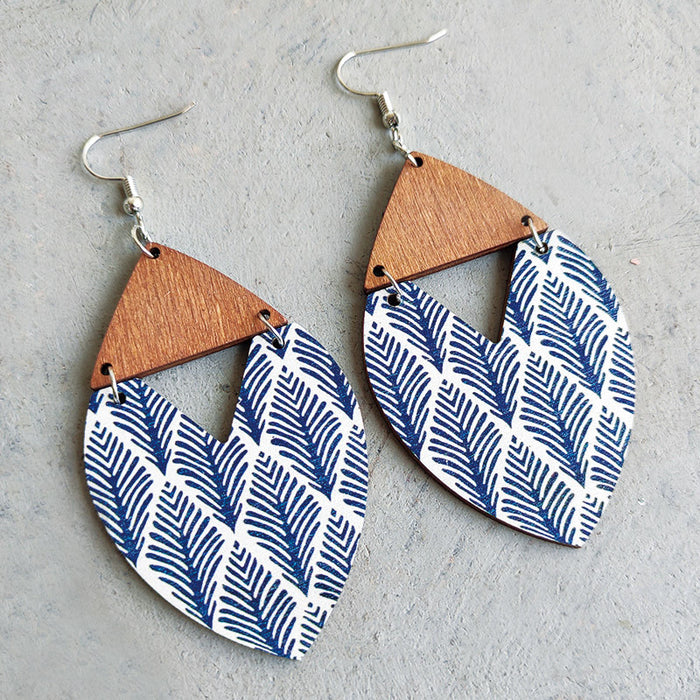 Wooden love earrings