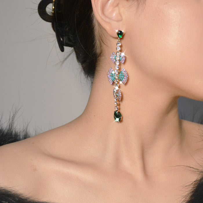 Luxurious Vintage Bowknot Earrings - Long Tassel Jewelry for a Stylish Look