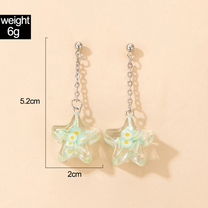 Alloy leaf earrings geometric earrings jewelry