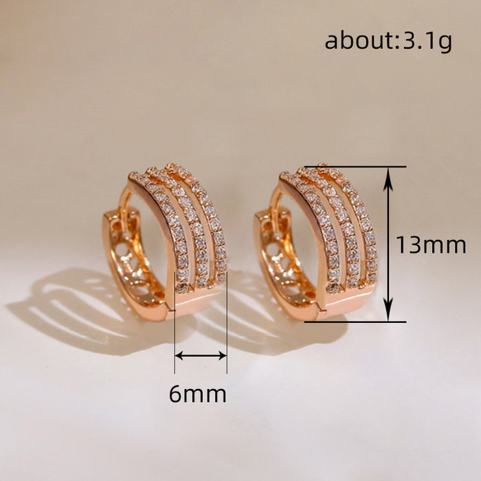 Line earrings hollow design queen earrings