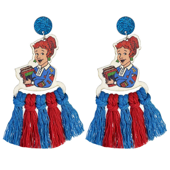 Colorful Tassel Earrings for Teachers and Children, Handwoven and Perfect for Reading Enthusiasts
