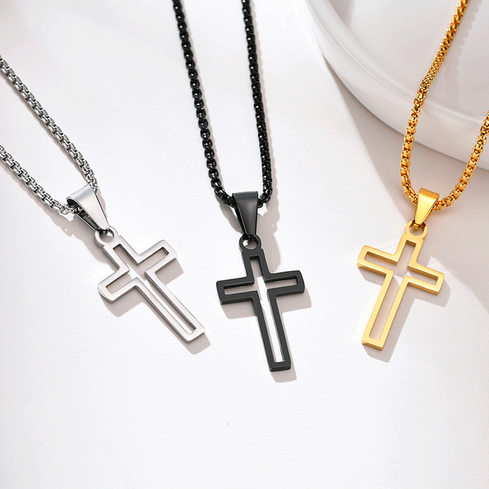 Cross necklace pendant jewelry simple cross-border wholesale