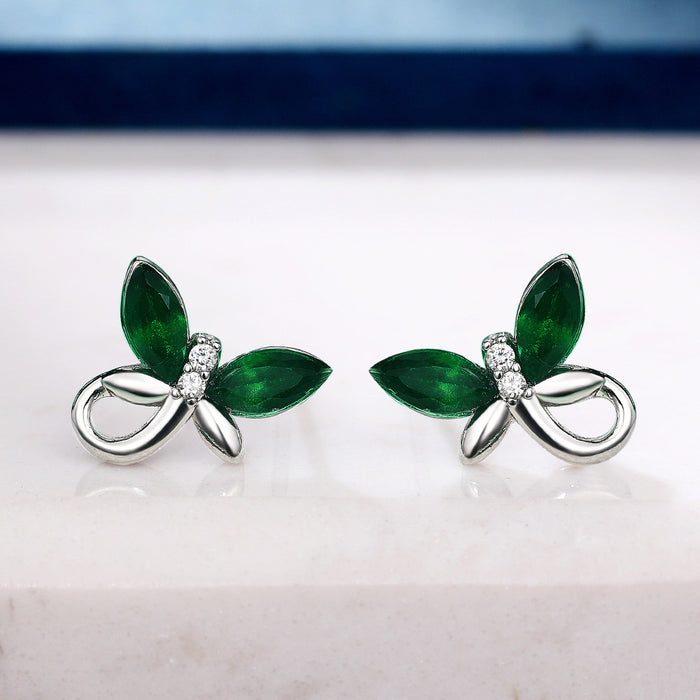 Pendientes de mariposa y flores, pendientes versátiles para mujer con circonitas