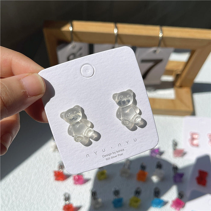 Gummy Bear Earrings Gradient Color Juice Earrings