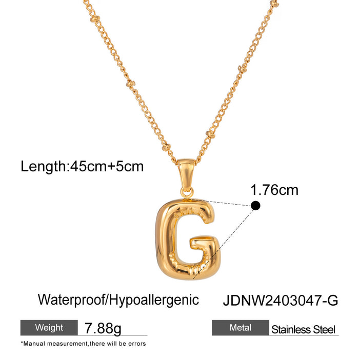 Stainless steel letter necklace pendant neck chain clavicle chain