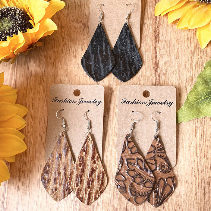 Vintage Fashion Teardrop Earrings with Exaggerated Simple Design