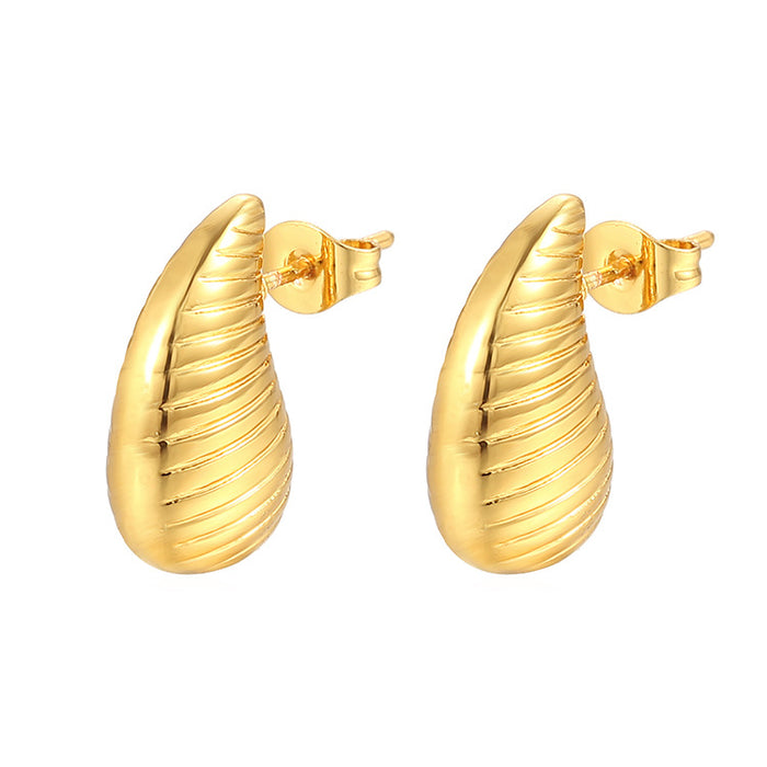 Pendientes colgantes de acero inoxidable con turquesa estilo vintage francés para mujer