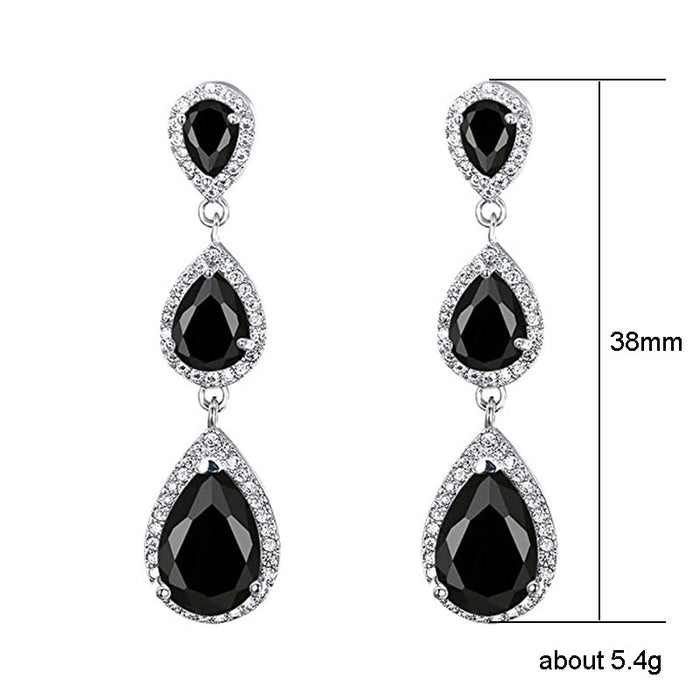 Baroque vintage earrings crystal zircon earrings