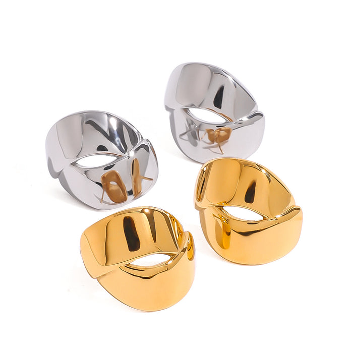 Stainless steel folding special-shaped earrings design earrings