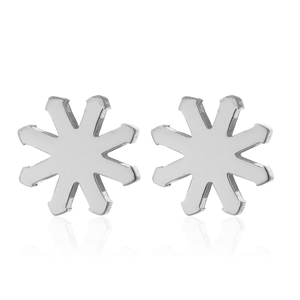 Geometric Yoga Lightning Stainless Steel Stud Earrings - Bold and Stylish Jewelry for a Unique Look