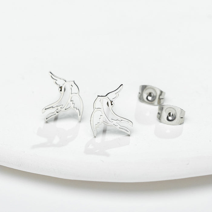 Bird Stainless Steel Stud Earrings - Cute and Stylish Animal Jewelry