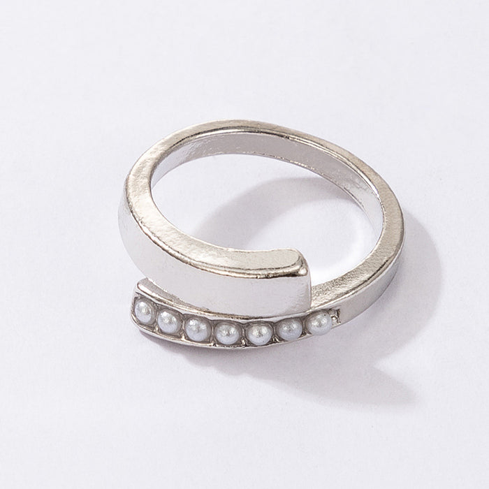 OL style irregular geometric diamond ring single model