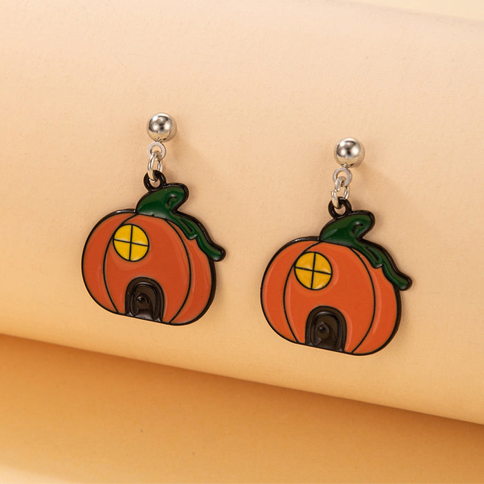 Pumpkin ghost earrings Halloween earrings jewelry