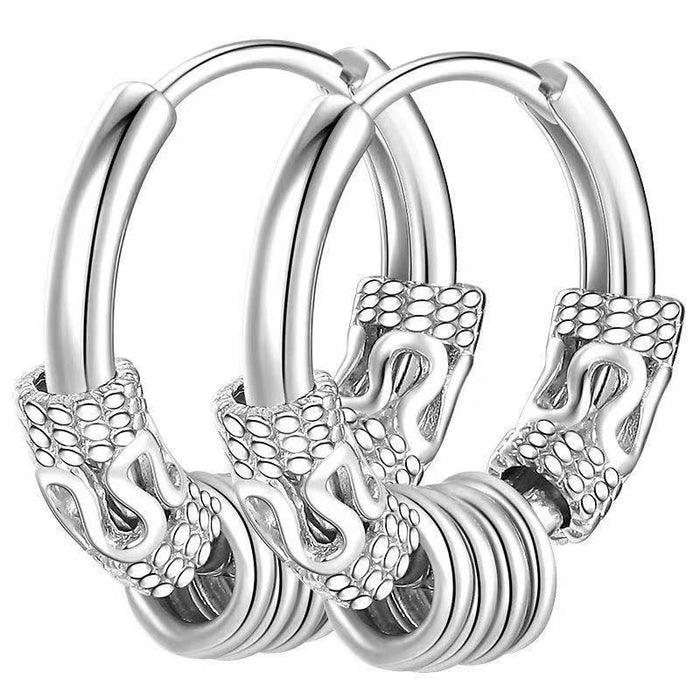 Dragon Earrings Punk Style Stainless Steel Earrings