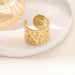 Wholesale 18K real gold, stainless steel, titanium steel irregular openwork rings - wallojewerly 