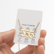 Angel Number Sweater Chain, Vintage 000-999 Stainless Steel Pendant Necklace Wholesale - wallojewerly 
