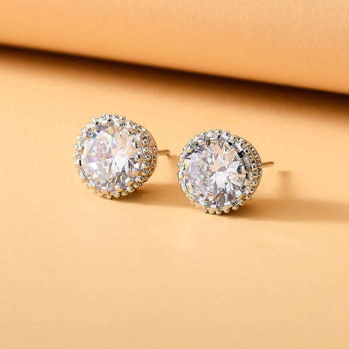 Simple sweet style zircon earrings fashion jewelry