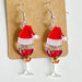 Red acrylic Christmas earrings - wallojewerly 