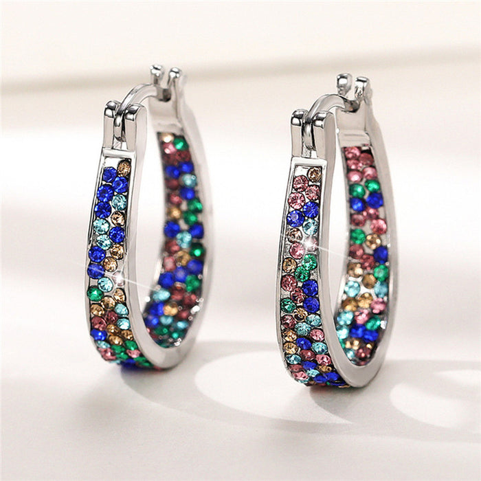 Pendientes de diamantes de colores