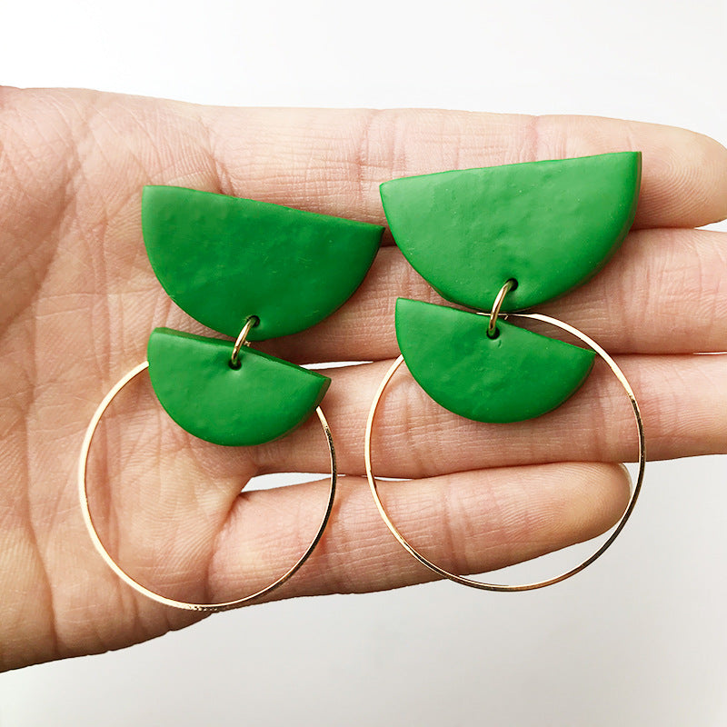 Handmade Soft Clay Earrings - Unique and Trendy, Perfect for Students