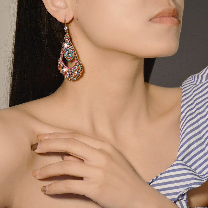 Zircon Tassel Earrings - Minimalist Rhinestone Jewelry for a Sophisticated Look