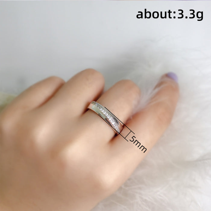 Simple and fashionable diamond ring for men, creative wedding ring for men and women