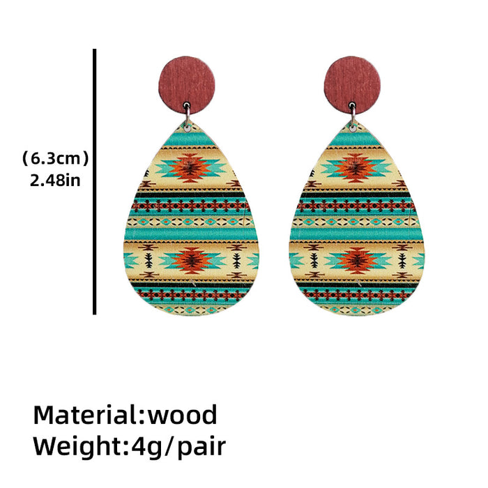 Wooden textured earrings