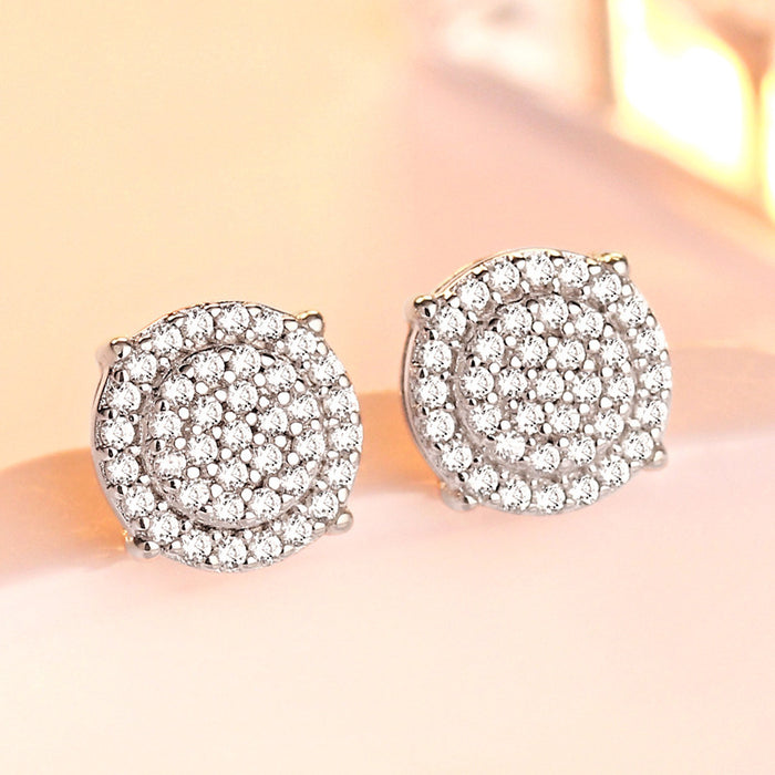 Zircon earrings for women, elegant rhinestone earrings, commuter earrings