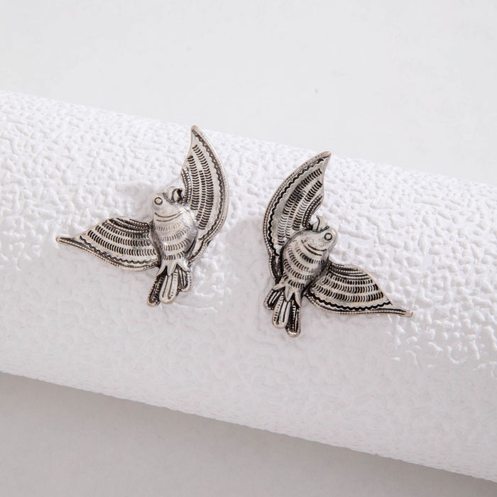 Ethnic retro bird earrings all-match personality animal earrings for women