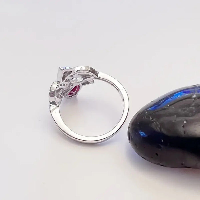 Anillo de moissanita de alta gama, anillo clásico de compromiso para mujer