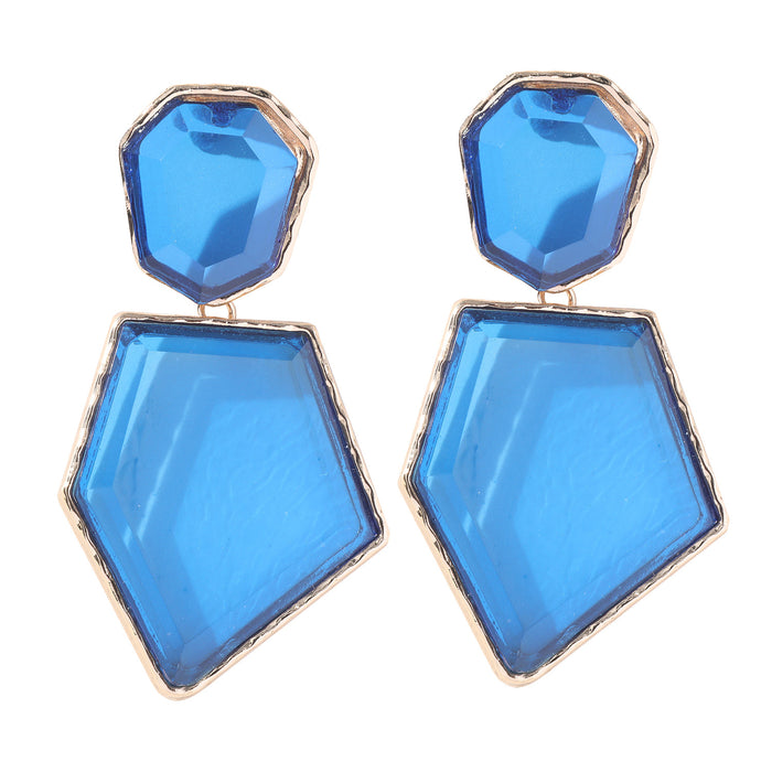 Pendientes geométricos de diamantes de imitación: colgantes exagerados para un look elegante