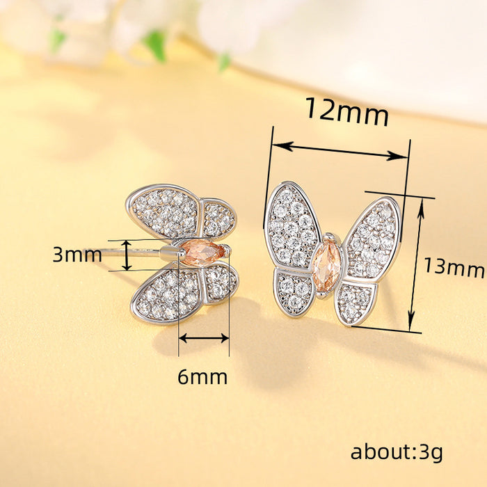 Butterfly earrings super shiny Chanel style earrings