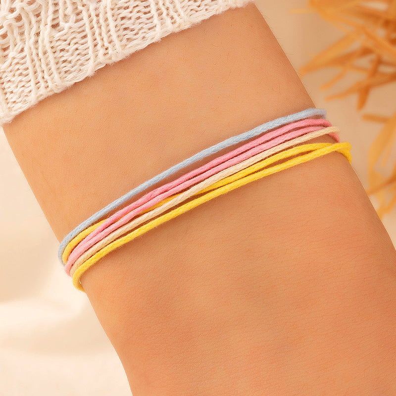 Adjustable Colorful Ethnic String Couple Bracelet - Simple Fashion Rope Bracelet