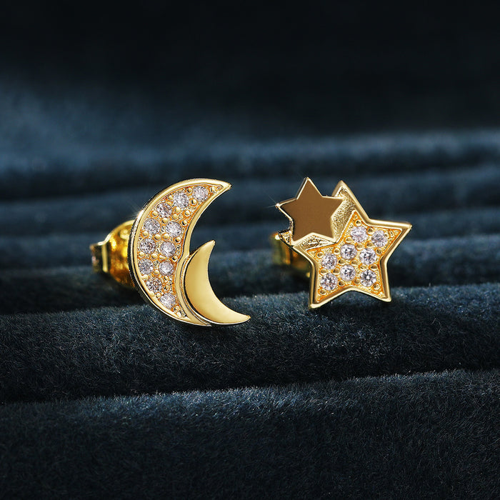 Star and moon earrings creative earrings for women