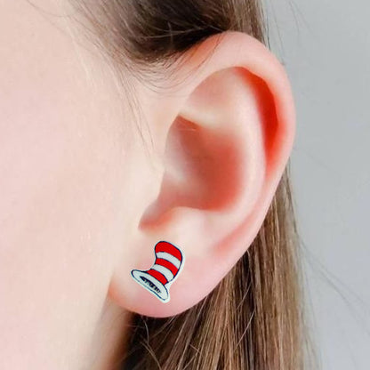 Acrylic cartoon hat earrings