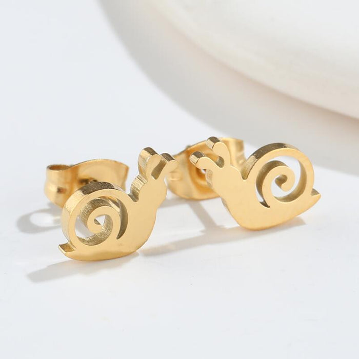 Ghost and Dinosaur Stainless Steel Earrings - 18K Gold Plated Halloween Jewelry