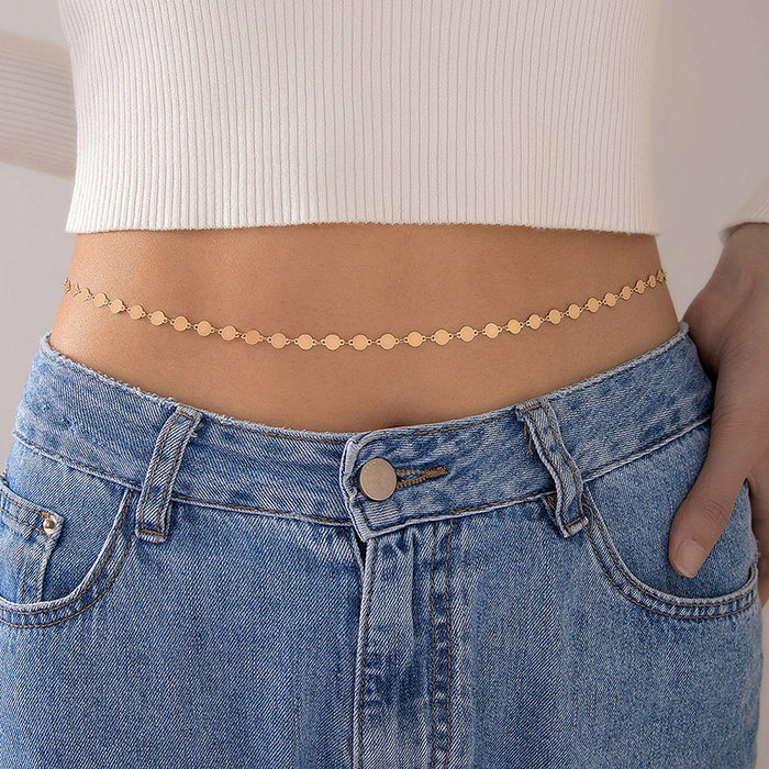 Love pendant bead chain vintage metal waist chain