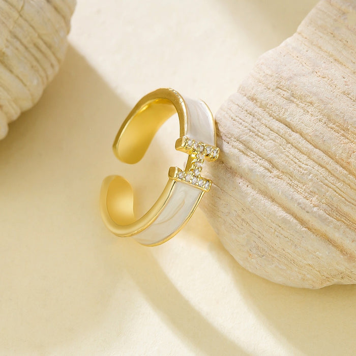 Wholesale diamond-encrusted H-shaped open rings
