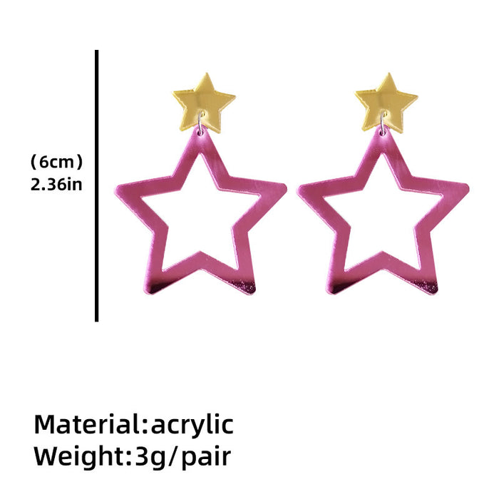 Acrylic star earrings