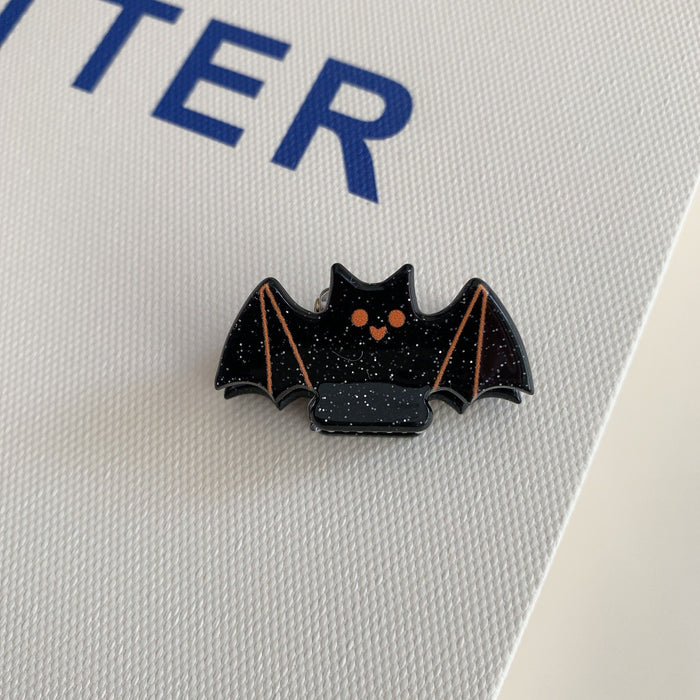Wholesale Halloween Acrylic Mini Hair Clips Set - Spooky Ghost, Pumpkin, Bat & Witch Hat Hair Claws & Barrettes